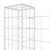  U-shape Gabion Basket with 2 Posts Iron 55.1"x7.9"x39.4 A949-151275
