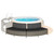  Hot Tub Benches with Cushions 2 pcs Gray Poly Rattan A949-365617