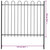  Garden Fence with Hoop Top Steel 71.3"x59.1" Black A949-144932