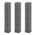  Gabion Set 3 pcs Galvanized Wire 9.8"x9.8"x59 A949-141046