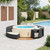  Hot Tub Surround Black Poly Rattan and Solid Wood Acacia A949-365612
