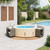  Hot Tub Surround Gray Poly Rattan and Solid Wood Acacia A949-3270645