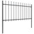  Garden Fence with Spear Top Steel 71.3"x39.4" Black A949-144925