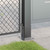  Post Bases Square 4 pcs Anthracite 3.58x3.58" Powder-coated Steel A949-42000028