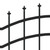  Garden Fence with Spear Top Black 94.1"x29.5" Powder-coated Steel A949-151079
