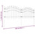 Garden Fence with Spear Top Black 94.1"x29.5" Powder-coated Steel A949-151079