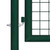  Fence Gate Steel 39.4x29.5" Green A949-145732