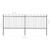  Garden Fence with Hoop Top Steel 141.3"x47.2" Black A949-277666