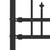  Garden Fence with Spear Top Black 94.5"x39.4" Powder-coated Steel A949-151085