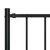 Fence Panel with Posts Powder-coated Steel 5.9 ft x 3.3 ft Black A949-145210
