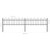  Garden Fence with Hoop Top Steel 141.3"x23.6" Black A949-277639