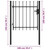  Fence Gate Single Door with Spike Top Steel 39.4"x39.4" Black A949-146032