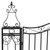  Garden Gate Black 47.6"x3.1"x59.1" Wrought Iron A949-363432