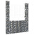  U-shape Gabion Basket with 2 Posts Iron 55.1"x7.9"x78.7 A949-151289