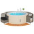  Hot Tub Surround Gray Poly Rattan and Solid Wood Acacia A949-365615