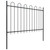  Garden Fence with Hoop Top Steel 71.3"x47.2" Black A949-144931