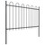  Garden Fence with Hoop Top Steel 71.3"x47.2" Black A949-144931