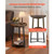 End Table, 2-Tier Round Side Table with Open Storage Shelves, Modern Nightstand Bedside Desk with U E415-TYBZYXTMKFS2TNMPG001V1