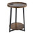 End Table, 2-Tier Round Side Table with Open Storage Shelves, Modern Nightstand Bedside Desk with U E415-TYBZYXTMKFS2TNMPG001V1