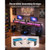 47" Gaming Desk with LED Lights & Power Outlets, Computer Desk with Monitor Stand & 2-Tier Storage  E415-GDJXBGZDZJZJPINRG001V1