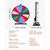 24 in Spinning Prize Wheel, 14 Slots Spinning Wheel with Stand, Tabletop Win Fortune Roulette with  E415-ZMKCJZL24INC09PKI001V0