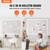 48"x36" White Cork Board with Linen Surface ?“ Stylish Wall-Mounted Bulletin Board for Home, School E415-RMB48X36WBSMBDAIDV0