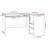 L-Shaped Corner Desk High Gloss Gray 47.2" x 55.1" x 29.5" Engineered Wood A949-800755