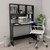 Desk with Shelves Black 43.3"x17.7"x61.8" Engineered Wood A949-800388