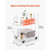 Acrylic Table with Wheels, 2 Tiers Mobile Cart Table, Modern Rolling Acrylic Storage Desk, Clear Ni E415-YKLZJBTCCZKJRI5G6001V0