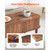 39.4 in Lift Top Coffee Table, Fluted Oval Coffee Table with 3 Hidden Compartment, Mid Century Wood E415-KFZ394INCHHT0OYGR001V0