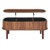 39.4 in Lift Top Coffee Table, Fluted Oval Coffee Table with 3 Hidden Compartment, Mid Century Wood E415-KFZ394INCHHT0OYGR001V0