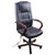 Black Office Massage Chair Real Leather Height Adjustable A949-20097