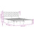 Metal Bed Frame without Mattress with Headboard White 59.1"x78.7 A949-374488