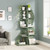 Modern Whimsical 5 Shelf Corner Bookcase in Green Wood Finish Q280-GRNTBSD9566
