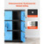 9 Doors Metal Locker, Lockable Steel Storage Cabinet, 66 lbs Loading Capacity, 2 Keys for Each Door E415-JCJHSLM120LB26P4P001V0