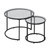 Nesting Coffee Table Set of 2, 23.6 in Round Coffee Table, Glass Nesting Tables for Small Place, Mo E415-QTZTBYXKJTT2PVR8P001V0