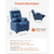 Kids Reclining Chair, Toddler Recliner with Cup Holders and Pockets, 107?° to 126?° Adjustable Back E415-ETTYBYKLS2820BBQT001V0