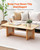 Rattan Coffee Table, Rectangle Rattan Woven Wood Coffee Table with Rubber Wood Top, 47-Inch Modern  E415-ZFXKFZYMSSMP6A05JV0