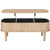 39.4 in Lift Top Coffee Table, Fluted Oval Coffee Table with 3 Hidden Compartment, Mid Century Wood E415-KFZ394INCHMSYVS1D001V0