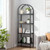 Open Bookshelf, 4-Tier, Arched Bookcase Storage Shelves with Metal Frame, Industrial Metal Book Org E415-JSSJJSM4CGXCVC2ZW001V0