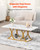 Coffee Table, Modern Faux Marble Coffee Table, Large 2-Tier Rectangle Center Desk with Geometric Le E415-JSKFZBFBSSNT7LCPR001V0