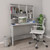 Desk with Shelves Concrete Gray 43.3"x17.7"x61.8" Engineered Wood A949-800391