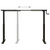 Manual Height Adjustable Standing Desk Frame Hand Crank Black A949-321719