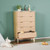 5 Fluted Drawer Dresser, Wooden Chest of Drawers with Sliding & Anti-tip Device, Modern Minimalist  E415-XDBLKCTJ1L5COEAFX001V0