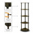 5-Tier Corner Display Shelf Bookcase in Espresso & Black Q280-F5T92955EB
