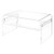 Acrylic Coffee Table, 2 Tiers Center Table with Storage Shelf, Modern Rectangle Acrylic Coffee Desk E415-YKLZLCYXBZCZ5AUKM001V0