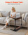 C Table, Folding C Shaped End Table with Metal Frame & Adjustable Feet, Foldable C Shaped Side Tabl E415-CZBHB24INCHBNUD8N001V0