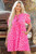 Rose Leopard Puff Sleeve Tie Front High Waist Mini Dress T543-8782372143346