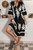 Black Western Geometric Print 3/4 Sleeve Loose Midi Dress T543-8773776376050