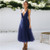 European and American Elegant Style Mesh Elegant Suspender Bridesmaid Dress - Royal Blue A392-fasd0174